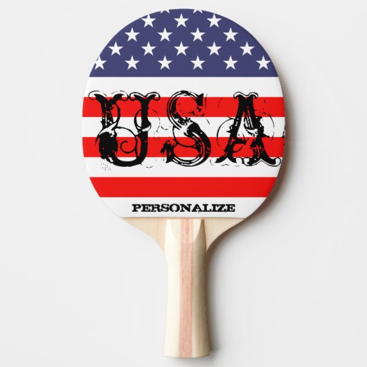 Patriottische Verenigde Staten pingpong paddle met Tafeltennisbatje (Voorkant)