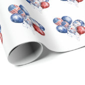 Patriottische Verenigde Staten rood wit blauwe vla Cadeaupapier (Rol Hoek)