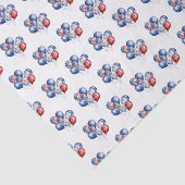 Patriottische Verenigde Staten rood wit blauwe vla Tissuepapier (Detail)