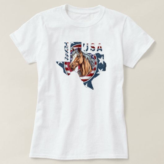 Patriottische Verenigde Staten Texas T-shirt (Design voorkant)