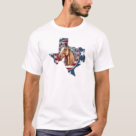 Patriottische Verenigde Staten Texas T-shirt (Voorkant)