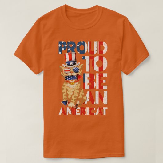 Patriottische Verenigde Staten van Amerika op 4 ju T-shirt (Design voorkant)