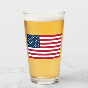 Patriottische Verenigde Staten van Amerika USA vla Glas