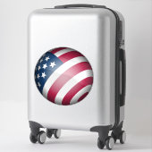 Patriottische Verenigde Staten van Amerika Vlag Co Sticker (Koffer)
