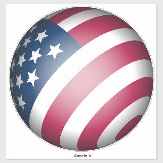 Patriottische Verenigde Staten van Amerika Vlag Co Sticker (Vel)