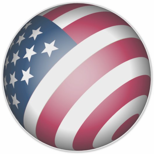 Patriottische Verenigde Staten van Amerika Vlag Co Sticker (Voorkant)