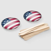 Patriottische Verenigde Staten van Amerika Vlag Fu Handwaaier (Niet-gemonteerd)