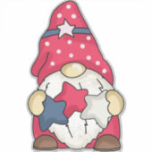 Patriottische Verenigde Staten van Vlag Garden Gno Sticker (Voorkant)