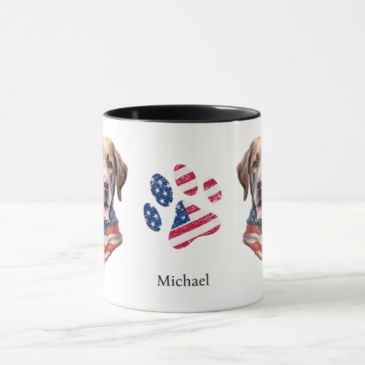 Patriottische Verenigde Staten Vlag Chocolade Labr Mok (Midden)