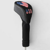 Patriottische Verenigde Staten Vlag Golf Club Head Golfheadcover (Schuin)