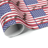 Patriottische Verenigde Staten Vlag Kaart Cadeaupapier (Rol Hoek)
