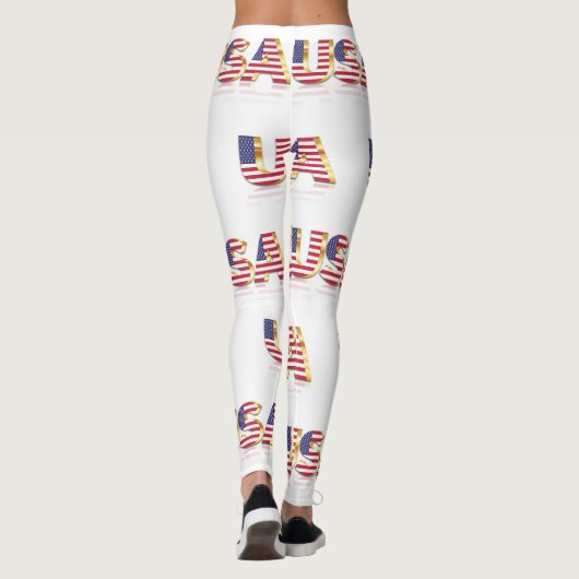 Patriottische Verenigde Staten Vlag Leggings (Achterkant)