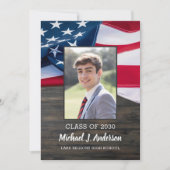 Patriottische Verenigde Staten Vlag Militair Afstu Kaart (Voorkant)