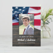 Patriottische Verenigde Staten Vlag Militair Afstu Kaart (Staand voorkant)