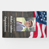 Patriottische Verenigde Staten Vlag Militair Afstu Spandoek (Horizontaal)