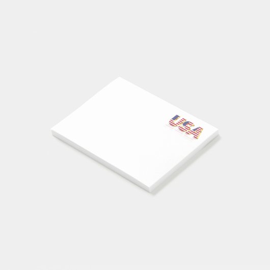 Patriottische Verenigde Staten Vlag Post-it® notes (Schuin)