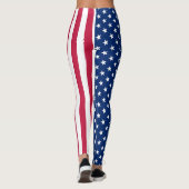 Patriottische Verenigde Staten vlag Rood-blauwe st Leggings (Achterkant)