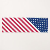 Patriottische Verenigde Staten vlag Rood-blauwe st Yogamat (Voorkant (horizontaal))
