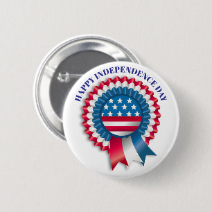 Patriottische Verenigde Staten Vlag Rozet Award Cu Ronde Button 5,7 Cm