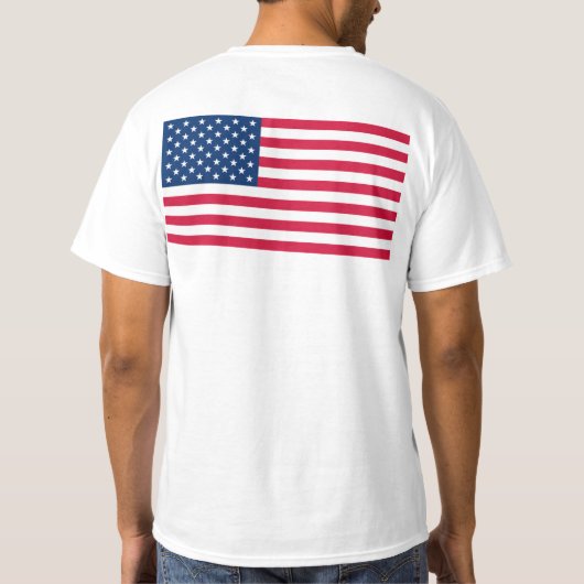 Patriottische Verenigde Staten Vlag T-Shirt (Achterkant)