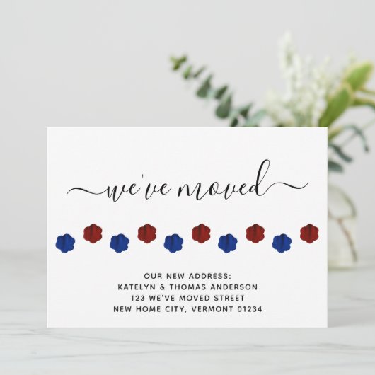 Patriottische verf drukt persoonlijke bewegingen aankondiging (Staand voorkant)