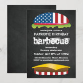 Patriottische Verjaardag BBQ Kaart (Voorkant / Achterkant)