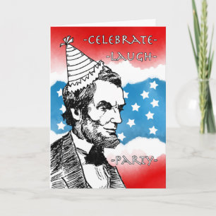 Patriottische verjaardag met Abraham Lincoln in Pe Kaart
