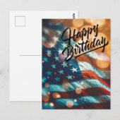 Patriottische verjaardagsansichtkaart briefkaart (Voorkant / Achterkant)