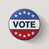 Patriottische verkiezing Amerikaanse vlag Button (Voorkant)
