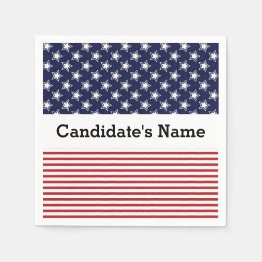 patriottische verkiezingsuitslag napkins servetten (Voorkant)