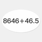 Patriottische verklaring ovale sticker (Voorkant)