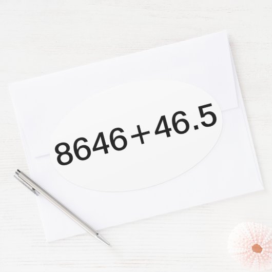 Patriottische verklaring ovale sticker (Envelop)