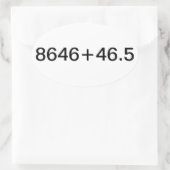 Patriottische verklaring ovale sticker (Tas)