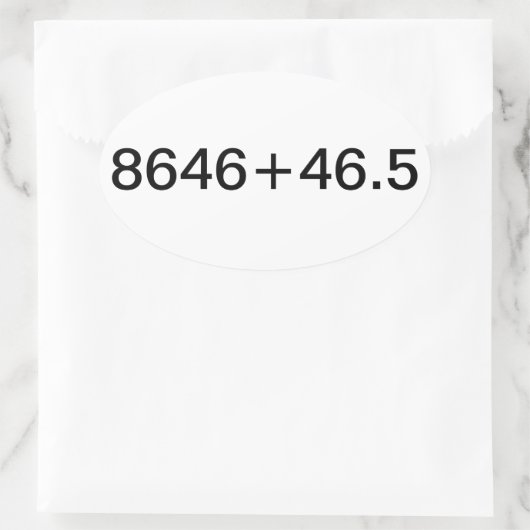 Patriottische verklaring ovale sticker (Tas)