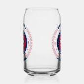 Patriottische Vermont Typography Drinkware Set Blikvorm Glas (Links)