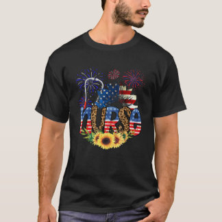 Patriottische Verpleegster 4 juli Amerikaanse Vlag T-shirt