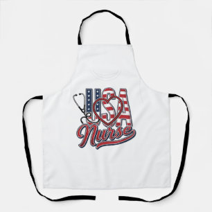 Patriottische Verpleegster USA Hart Stethoscoop Sh Schort