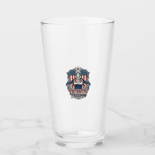 Patriottische Verpleegster Vector Grafische T-shir Glas (Voorkant)