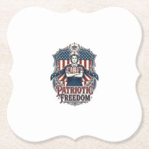 Patriottische Verpleegster Vector Grafische T-shir Kartonnen Onderzetters