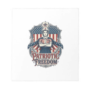 Patriottische Verpleegster Vector Grafische T-shir Notitieblok