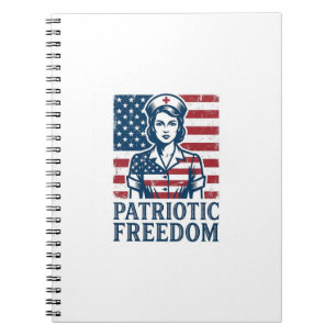 Patriottische verpleegster vector grafische T-shir Notitieboek