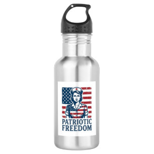 Patriottische Verpleegster Vector Grafische T-shir Waterfles