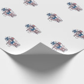 Patriottische Verpleegster Vintage Gravure Vector  Cadeaupapier (Hoek)