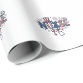 Patriottische Verpleegster Vintage Gravure Vector  Cadeaupapier (Rol Hoek)