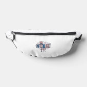 Patriottische Verpleegster Vintage Gravure Vector Heuptasje (Liggend)