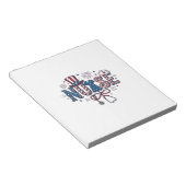 Patriottische Verpleegster Vintage Gravure Vector  Notitieblok (Schuin)