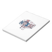 Patriottische Verpleegster Vintage Gravure Vector  Notitieblok (Linkerzijde)