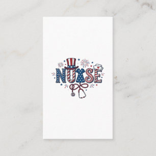 Patriottische Verpleegster Vintage Gravure Vector  Visitekaartje