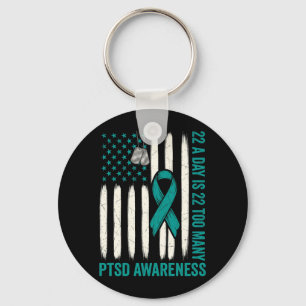 Patriottische Veteraan 22 Per Dag Is 22 Te Veel Pt Sleutelhanger