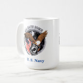Patriottische veteraan Eagle U S Navy Koffiemok (Voorkant links)